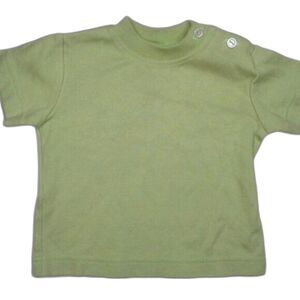 Starting Out Unisex Baby Crew Neck Shirt with Buttons Lime Green 9Month Exc Cond